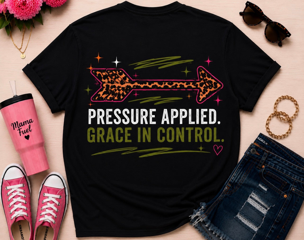 Big Momma Era Graphic Tee - Pressure Applied Grace In Control