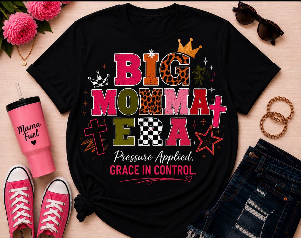 Big Momma Era Graphic Tee - Pressure Applied Grace In Control